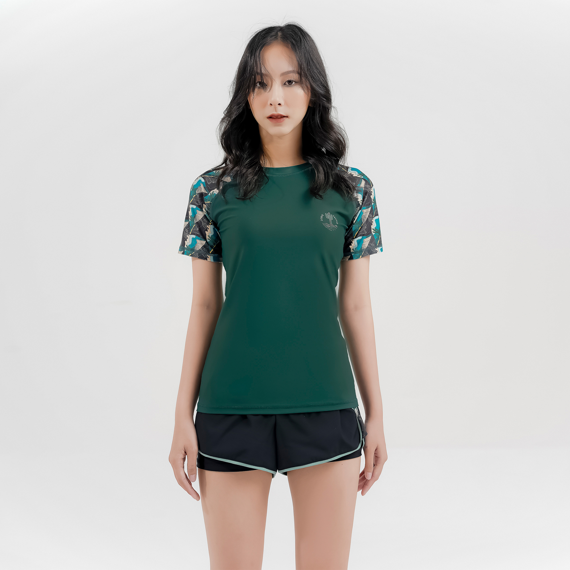 Áo bơi nữ tay ngắn - powerful sobie