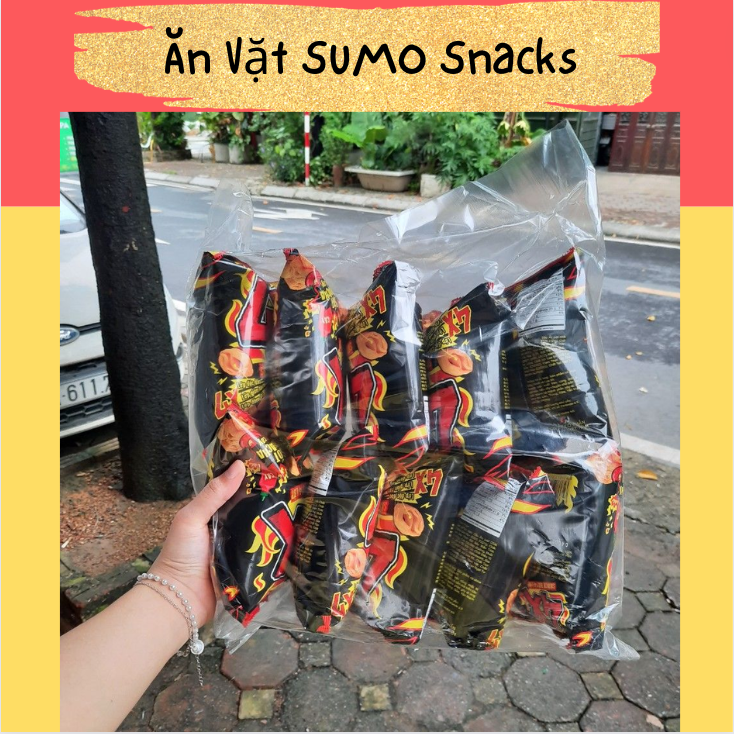 Bịch 10 gói Bim Bim Snack bắp 4x vị Sốt SRIRACHA Cay Oishi 16g-Ăn Vặt Sumo Snack