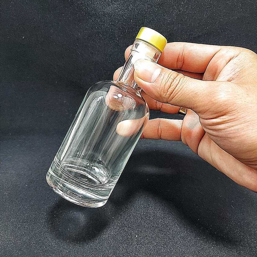 Chai Thủy Tinh 100ML cao cấp mẫu vốt ka – Lọ thủy tinh 100ML siêu trong – Chai đựng rượu mini (mẫu F1)