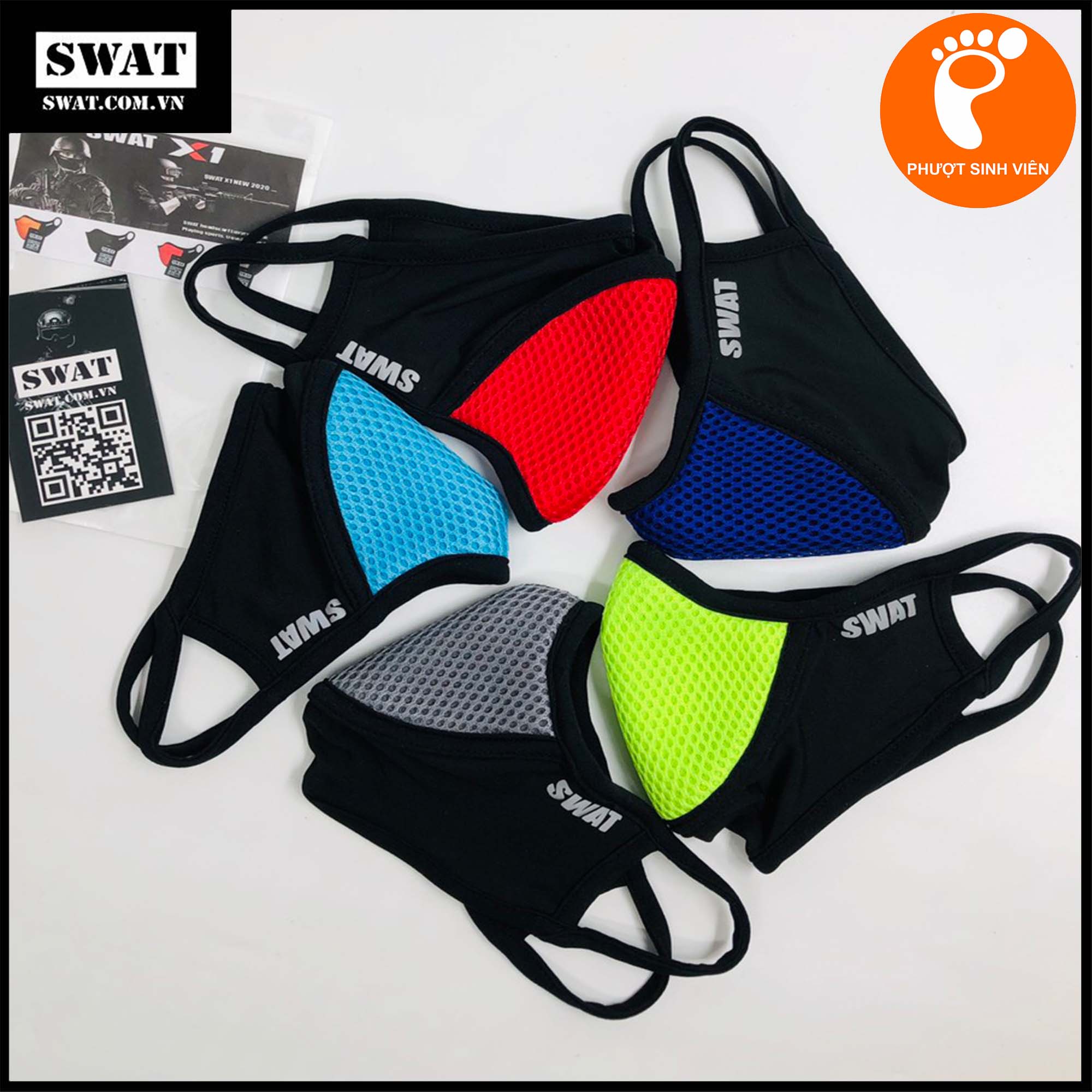 Khăn chống bụi SWAT X1 phối lưới cao cấp nhiều màu