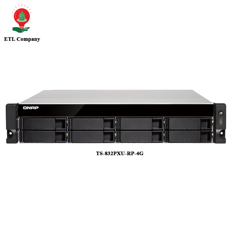 Qnap ts-832pxu-rp 4g 8 bay, thiết bị lưu trữ nas qnap ts-832pxu-rp 4g chính hãng
