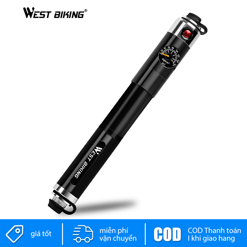 Tây biking máy bơm xe đạp áp suất cao nhẹ máy đo áp suất không khí bơm hai chiều thiết bị đạp xe bơm hơi