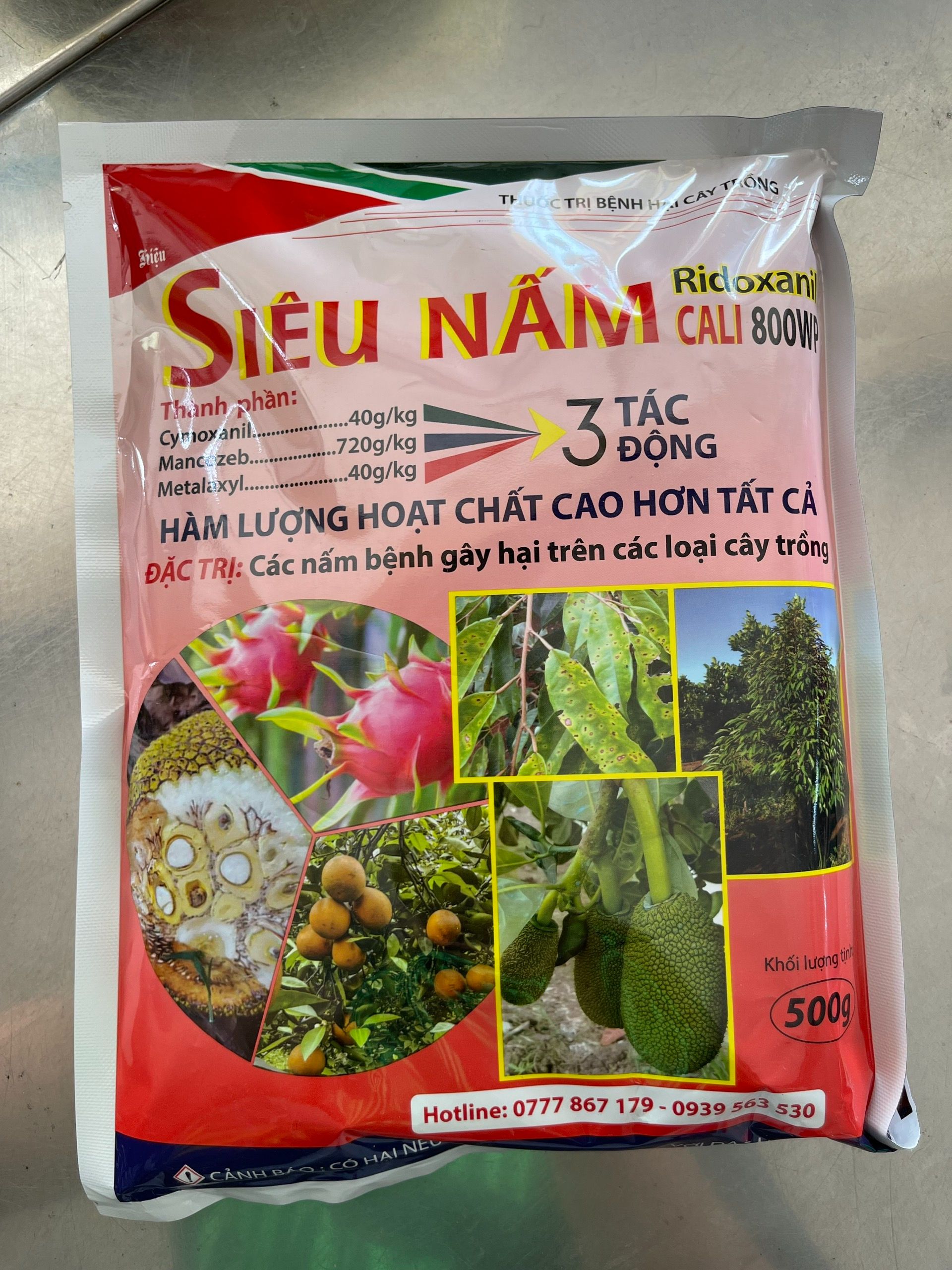 Siêu nấm ridoxanil cali 800wp gói 500g