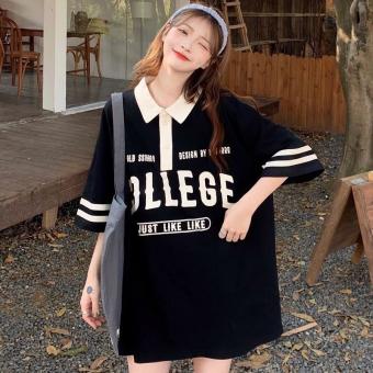 Áo Thun Tay Lỡ Form Rộng Cổ Polo COLLEEGE Hot Hit - NGỌC HÂN CLOTHER