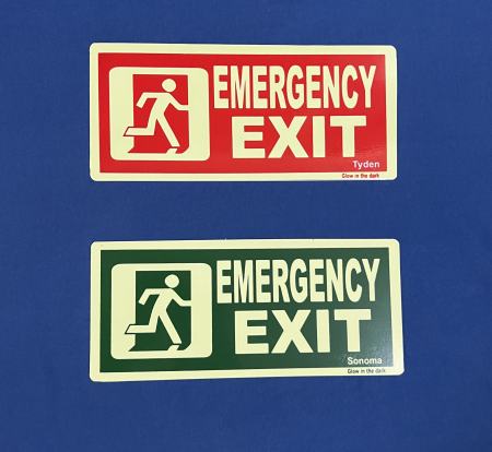 A-Mart Glow in the Dark High Impact Plastic Emergency Exit Signage 4 x 9 inches Sign