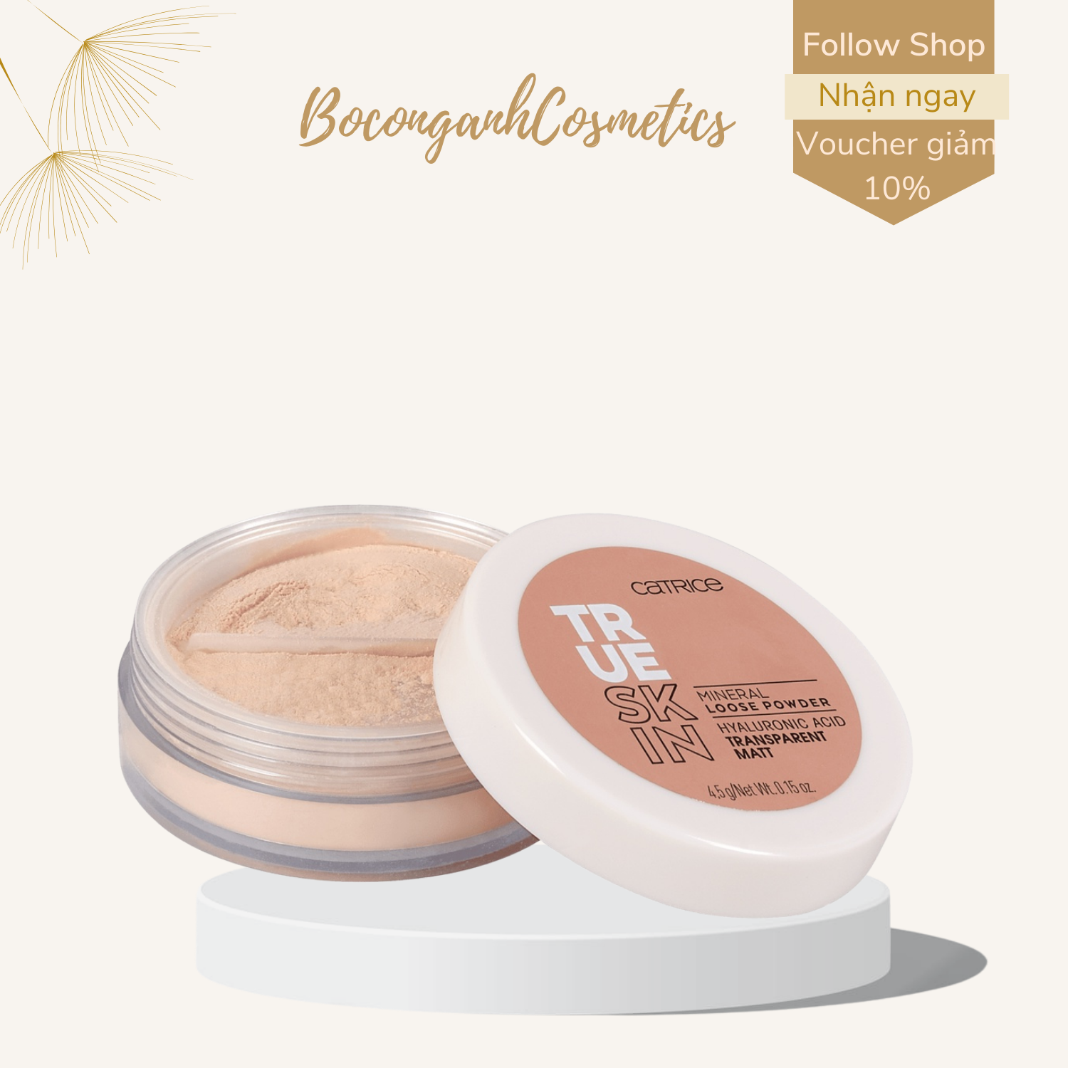 Phấn phủ bột Catrice True Skin Mineral Loose Powder 4.5g.