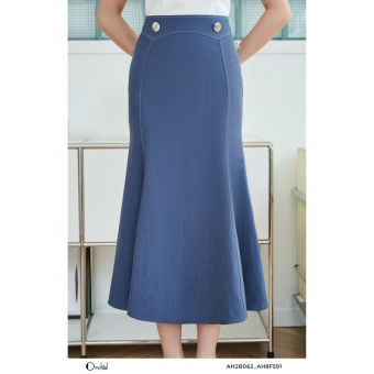 Chân váy bò jean cạp cao thiết kế đuôi cá Orchid - AH8F591