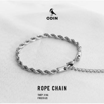 HOÀN TIỀN 15% - Vòng tay ODIN Rope chain 3mm - Freesize thép Titan 316L bảo hành trọn đời