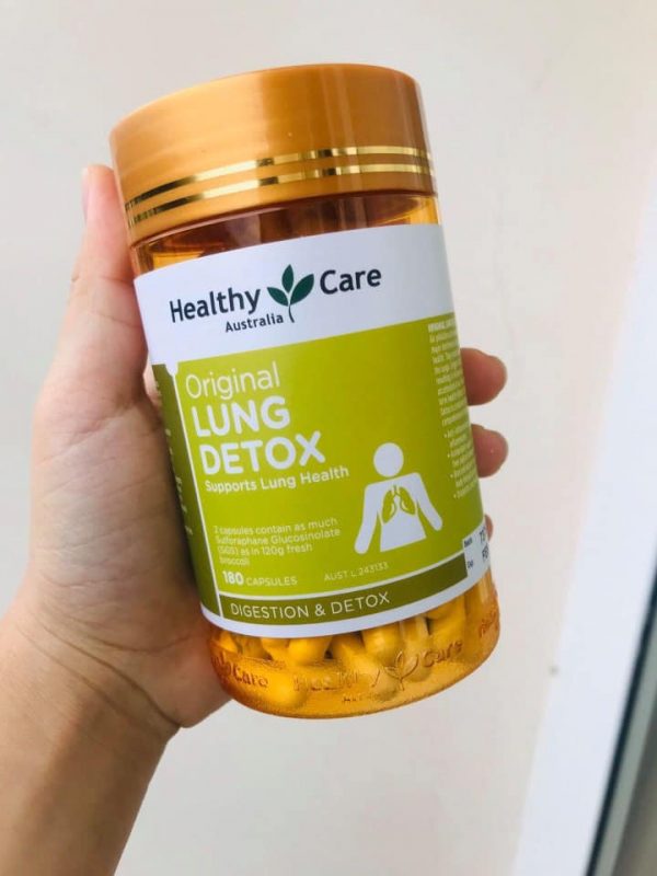 Viên uống bổ phổi Healthy Care Original Lung Detox chính hãng Úc giúp thanh lọc phổi, làm sạch đường hô hấp, ngăn ngừa bệnh lý ở phổi