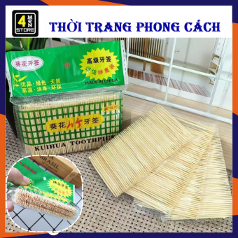 Bịch 500 tăm xỉa răng tre trúc 2 đầu nhọn dùng 1 lần tiện lợi 6.5cm - Tăm Tre Xỉa Răng 2 Đầu Nhọn, Nhỏ Mịn Tránh Làm Tụt Lợi