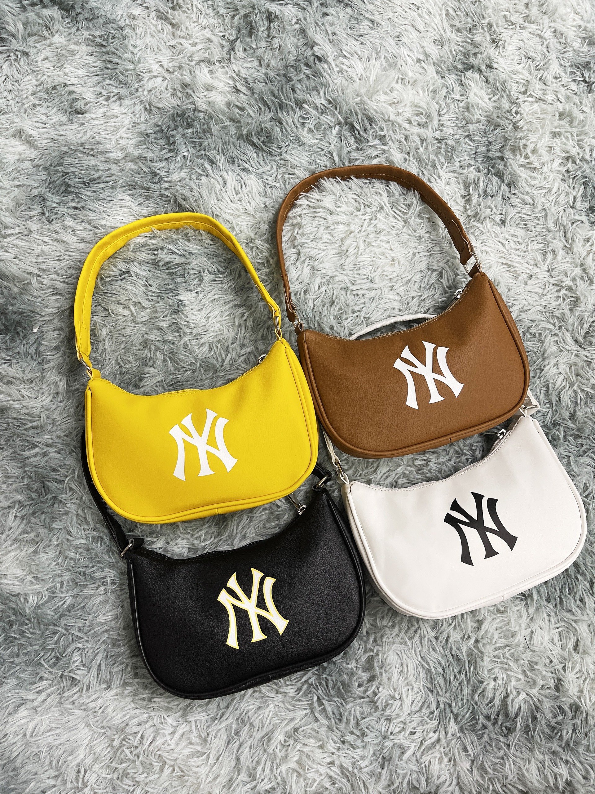 [HCM]TÚI Đeo Chéo B224 - B460 M.L.B MONOGRAM JACQUARD HOBO BAG BLUE