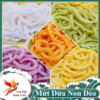 Mứt Dừa Sữa Non Sợi Đũa Loại Đặc Biệt- VỰA KHÔ MINH TRIẾT
