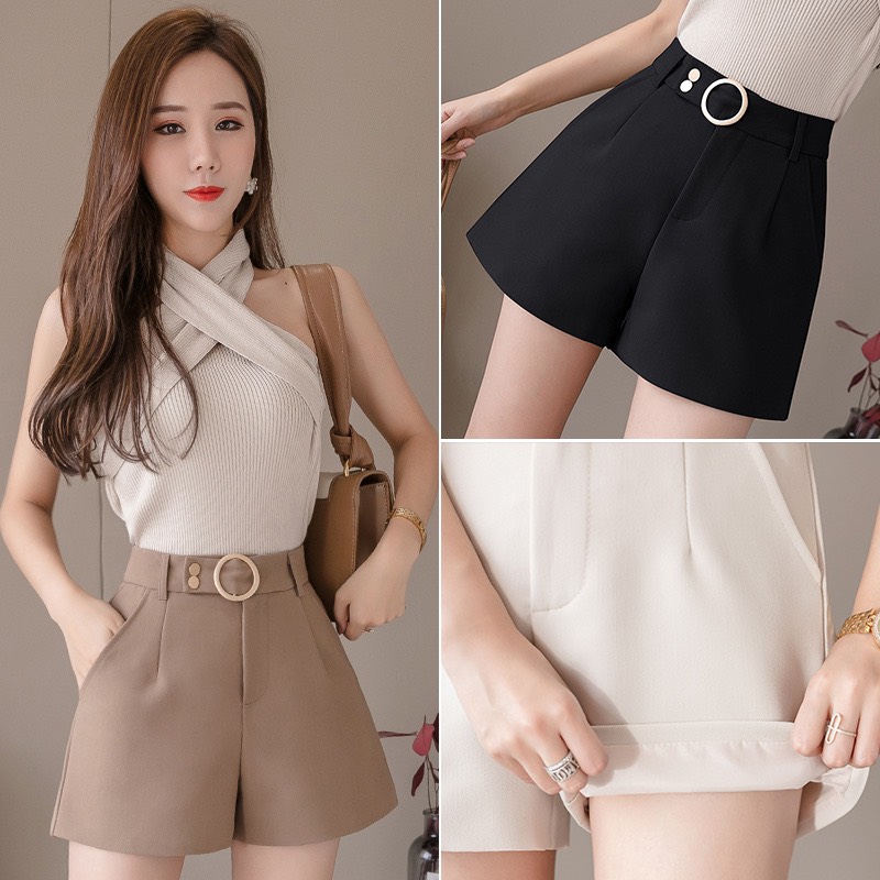 Quần sooc nữ Quần short nữ cạp cao chất liệu tuyết mưa bigsize 40 - 75kg