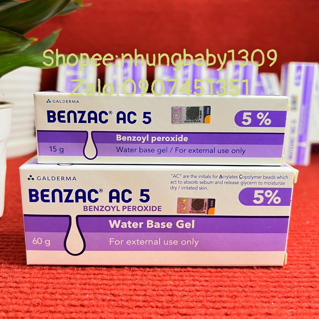 Kem loại bỏ mụn mụn thâm benzac ac 5%
