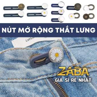 Nút Mở Rộng Eo Quần, Khóa Điều Chỉnh Chân Váy Cổ Áo Sơ Mi Lò Xo Hoa Cúc Jeans Denim Zaba