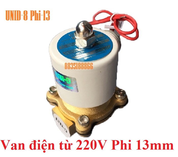 Van điện từ 220v phi 13mm thường đóng loại 1 chính hãng uni-d