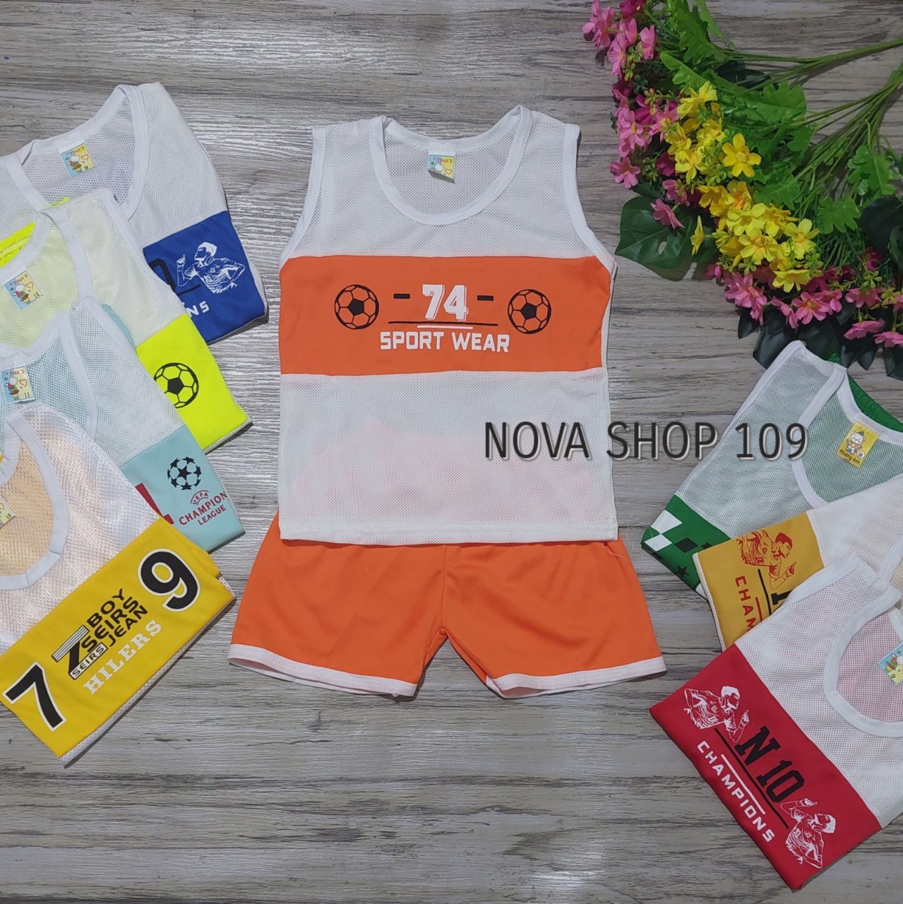 85k 4 Bộ đồ bé trai, Bộ đồ lưới bé trai mát mẻ, phù hợp cho bé từ 8kg đến 16kg, đồ bộ bé trai 1 tuổi-4 tuổi
