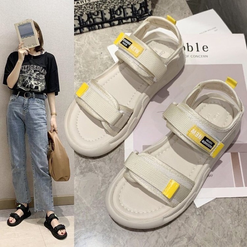 Dép quai hậu nữ, dép sandal quai ngang basic học sinh
