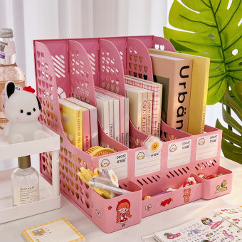 Khay đựng tài liệu nhựa 4 ngăn,giá kệ đựng sách vở để bàn học,kệ đựng tài liệu văn phòng,giá đỡ sách kẹp tài liệu,Kệ đựng sách vở học sinh giấy A4, kệ tài liệu 4 ngăn siêu tiện lợi