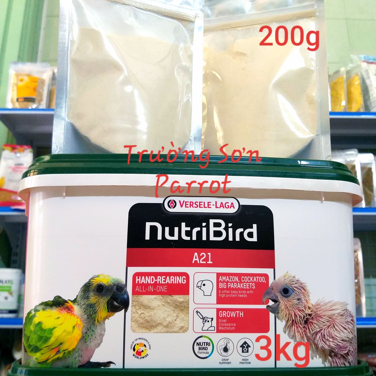 500g bột a21 đút cho chim non, vẹt non, yến hót...