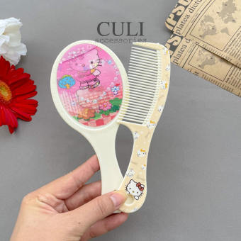 Set Gương - Lược Mini Hello Kitty Nhiều Màu Xinh Xắn - Culi accessories
