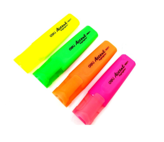 Bút dạ quang deli xanh, hồng, cam vàng