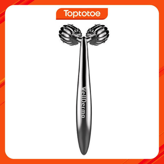 Thanh Lăn Mát Xa Nâng Cơ Mặt Wellderma Face Lifting Dark Silver Roller