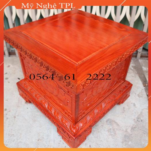 Đôn vuông kê tượng đế gỗ kê,đôn gỗ hương cao 30cm