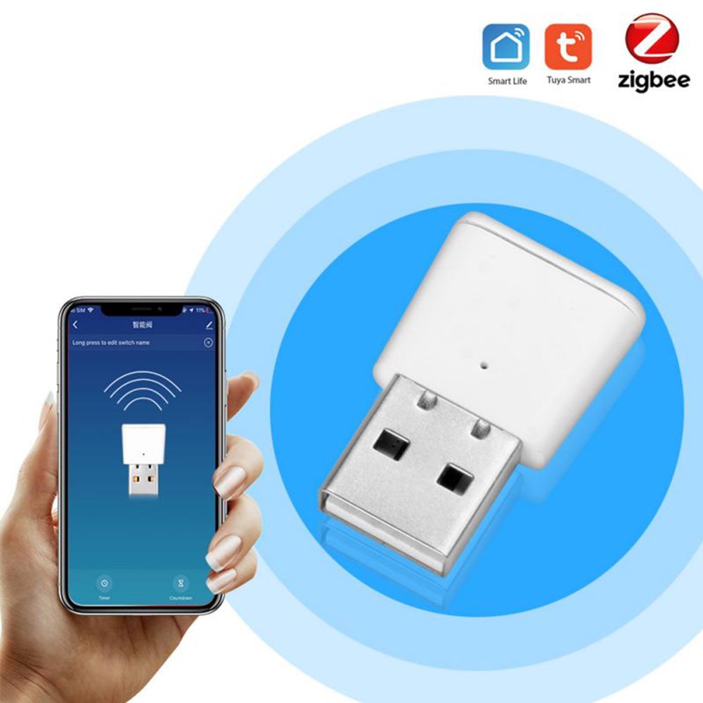 Zemismart Tuya ZigBee Repeater Bộ mở rộng USB cho cuộc sống thông minh Thiết bị ZigBee MQTT Mesh Home Assistant Decoz Automation Suit cho ZigBee Hub
