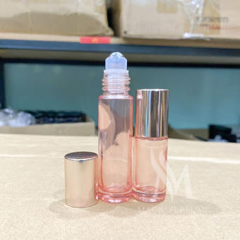 Chai chiết tinh dầu, mỹ phẩm chai thủy tinh, bi lăn kim loại dung tích 5ml 10ml