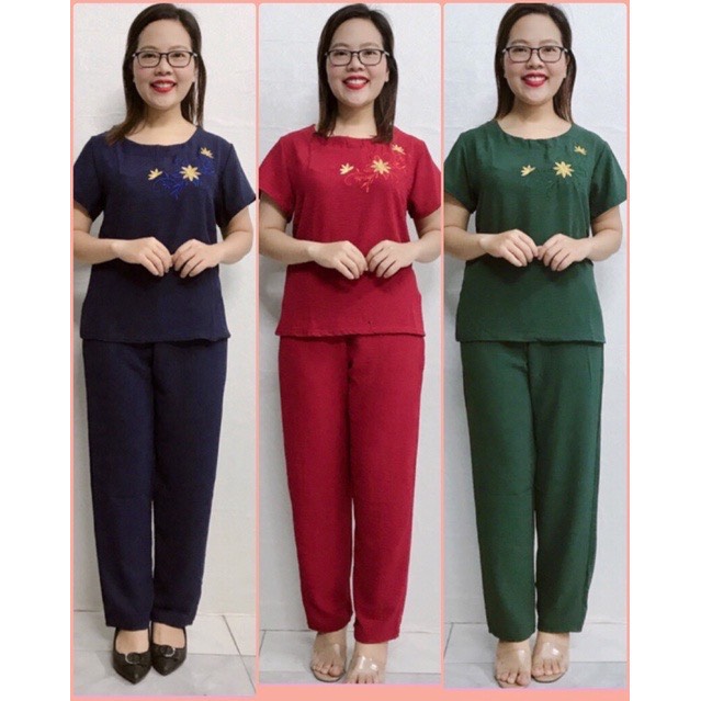 Bộ đũi cho mẹ bộ đồ trung niên mặc nhà