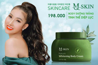 Mỹ Phẩm MQ SKIN - Kem dưỡng trắng da Body diệp lục (150g) 198k