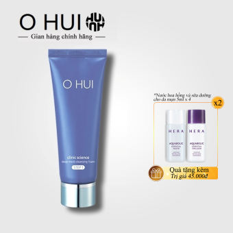 Sữa Rửa Mặt cho da mụn Ohui Clinic Science Deep Medi-Cleansing Foam 120ml - Sữa rửa mặt Ohui xanh; sữa rửa mặt da mụn Ohui