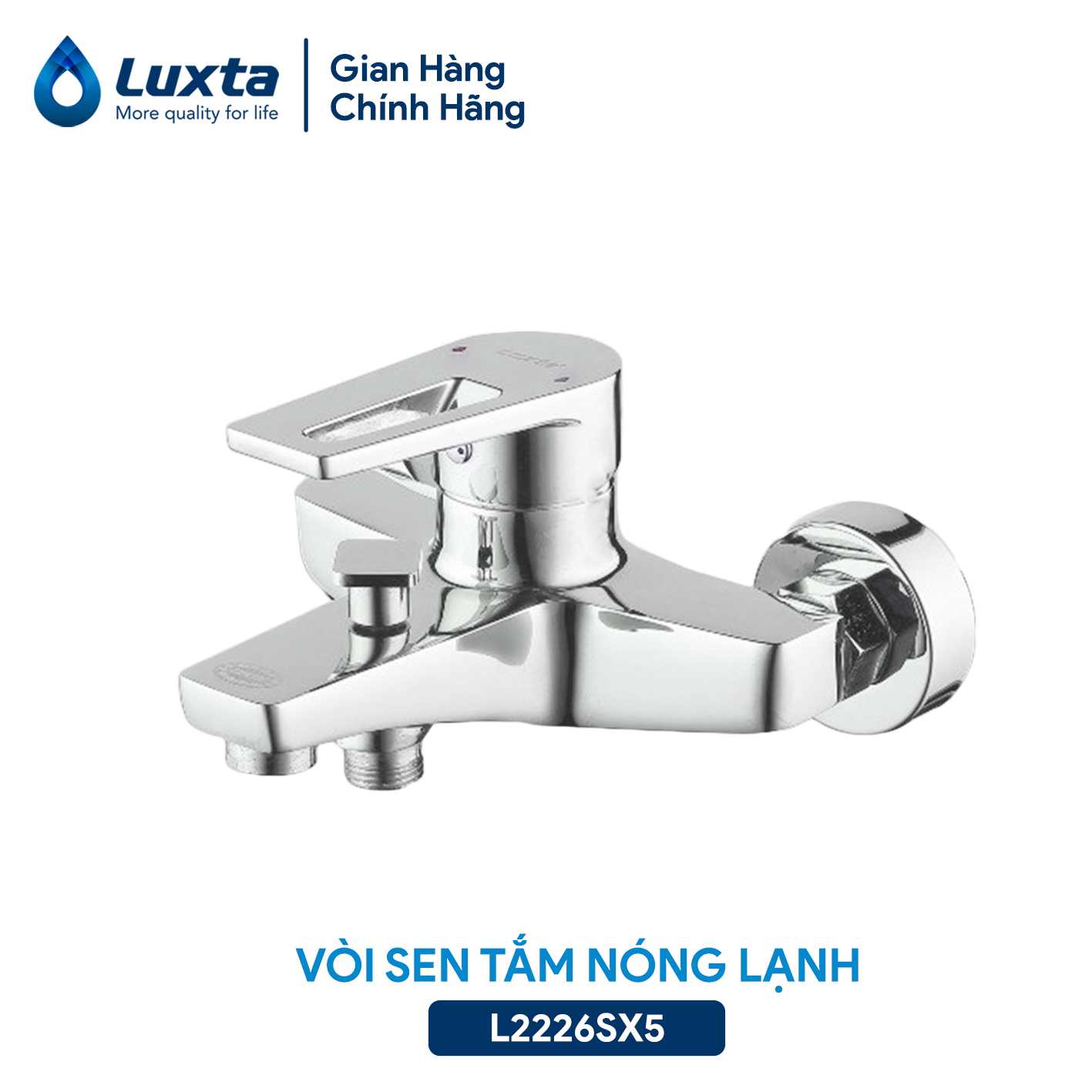 Củ sen tắm i vòi sen tắm nóng lạnh đồng thau luxta l2226sx5 - bảo hành 5 năm - hàng chính hãng