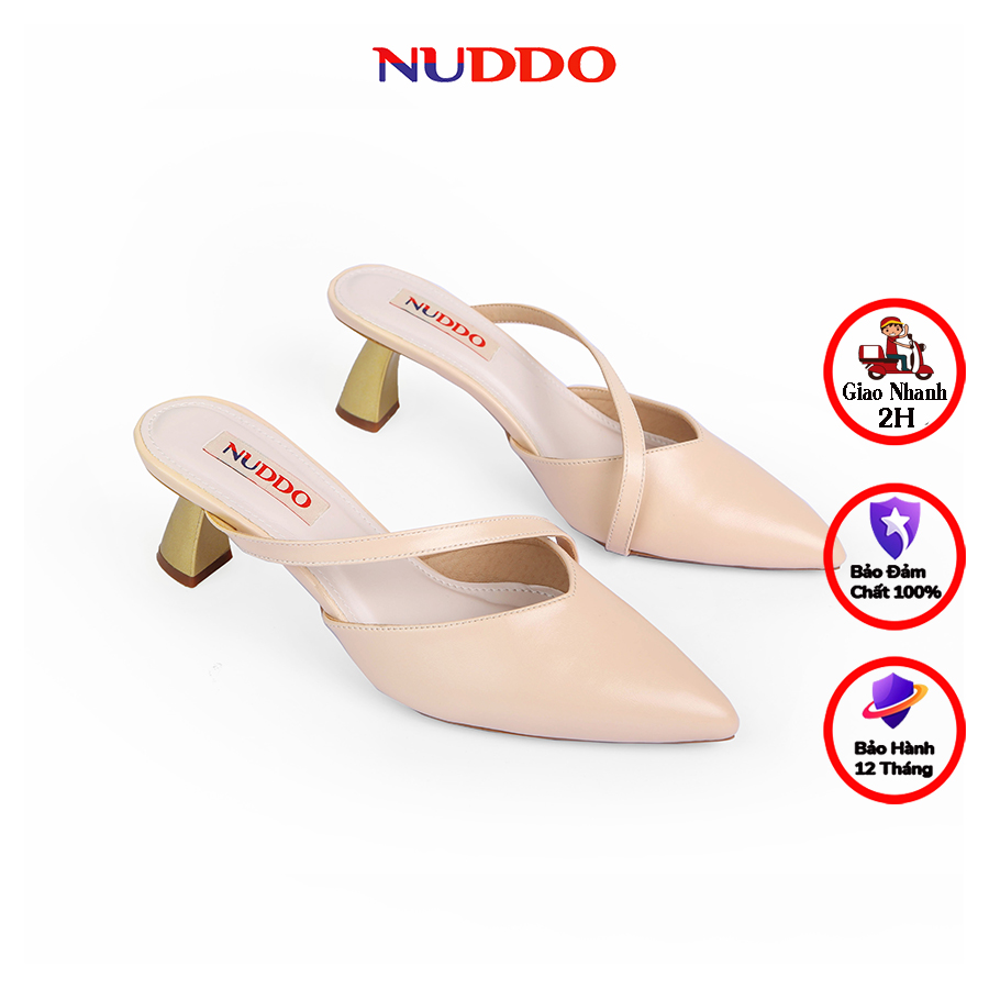 Giày sục nữ cao gót 7 phân mũi nhọn gót nhọn thời trang đẹp xinh cao cấp _ns02