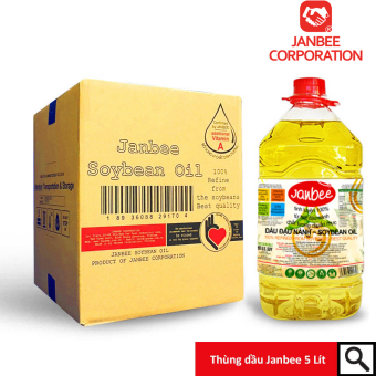 Thùng Dầu Đậu Nành Janbee 5 Lít - 4 Chai