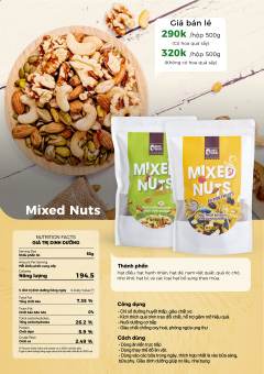 Hạt sấy mix dinh dưỡng Baker Baking ăn liền tốt cho người ăn kiêng, tốt cho sức khỏe mẹ bầu