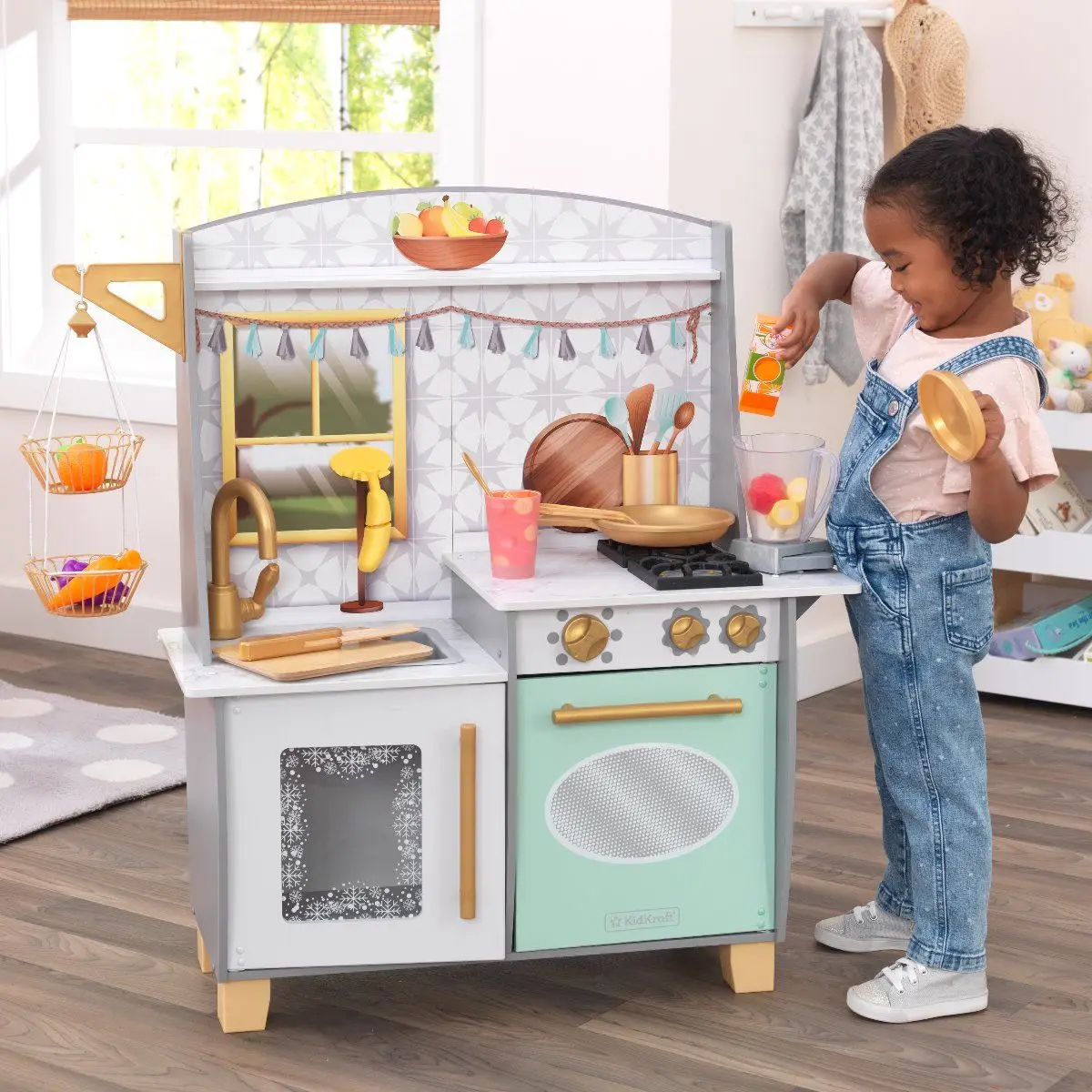 Kidkraft vintage luxe boho bungalow best sale play kitchen