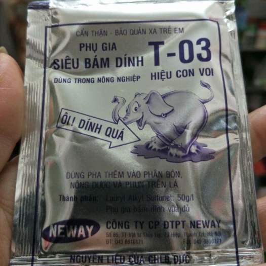 Keo bám dính Con voi T 03 hỗn hợp bám dính của thuốc diệt muỗi giúp thời gian tồn lưu lâu hơn