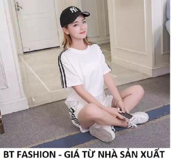 Đồ Bộ Áo Thun Nữ + Quần Đùi Sọt Thể Thao, Ở Nhà, Đi Ngủ - BT Fashion (BA SỌC)