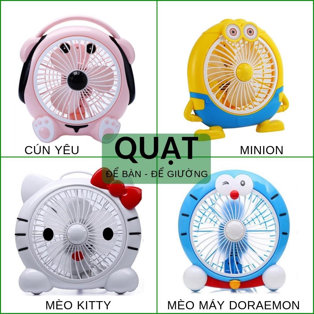 Quạt để bàn mini hình thú dễ thương, điện áp 220v, 2 tốc độ gió, dễ dàng di chuyển