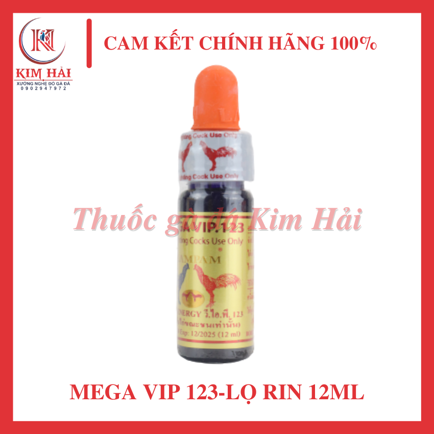 MEGA VIP 123 [lọ nguyên rin 12ml]-[dạng nhỏ trực tiếp trước đá]-nước màu xanh tím-Tăng bo đá, tải cựa, lì đòn, gà vô th.u.ố.c tỉnh và không đá chân loạn xạ.