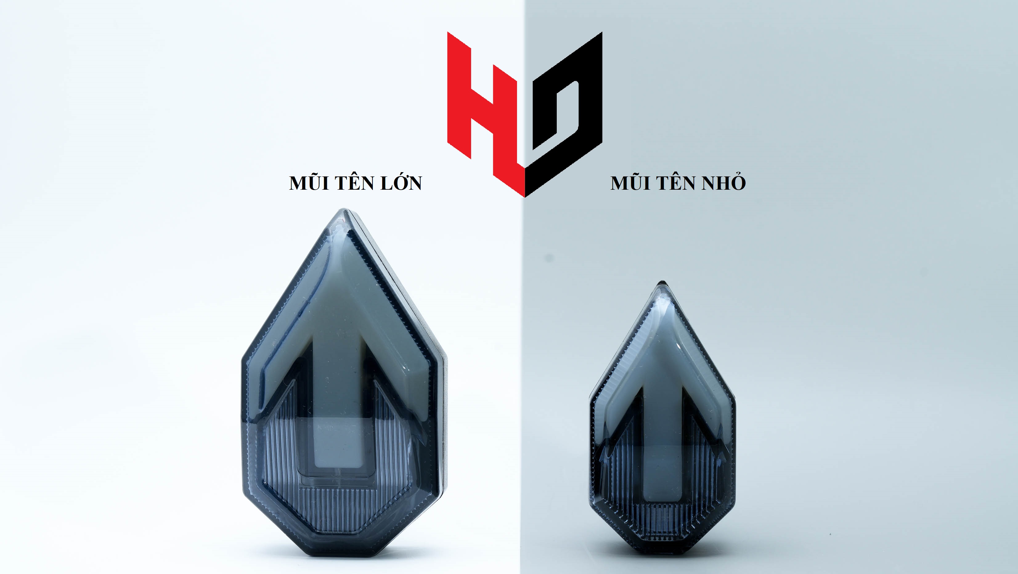 Đèn xi nhan mũi tên "NHỎ" HIDU lắp xe Exciter 150,EX 155 ,Winner X , Vario..... ( 1 cặp)