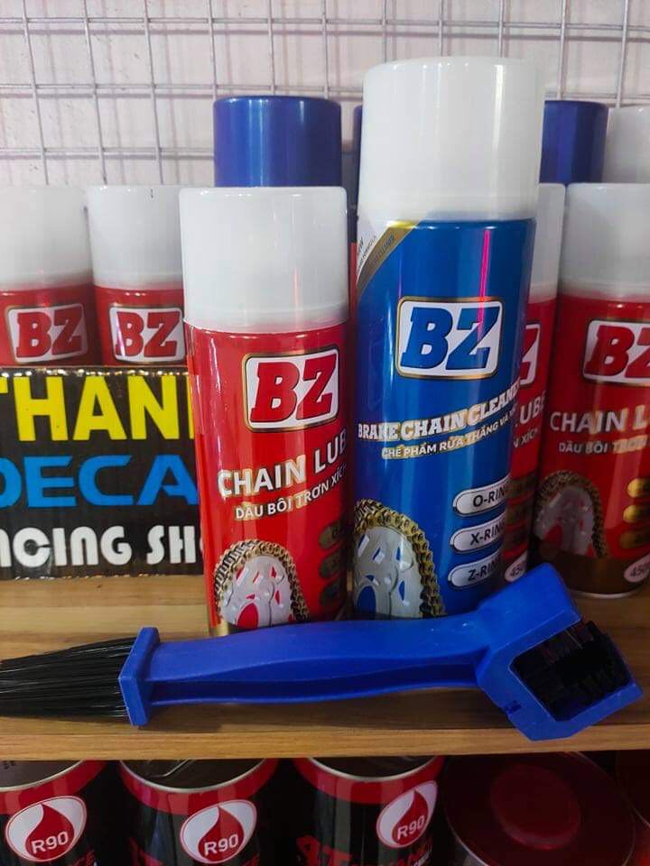 Combo dưỡng sên BZ , rửa sên tặng kèm cọ rửa 3D , vệ sinh xạch cho nhông sên dĩa