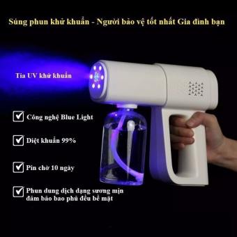 Súng Xịt Khử Khuẩn cầm tay Nano K5 PRO, Tích Hợp 6 đèn UV diệt 99% vi khuẩn - Máy Phun Khử Khuẩn Xịt Diệt Virus Chống Vi Khuẩn