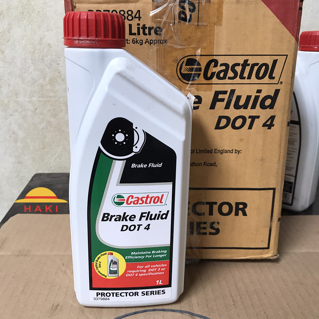 Dầu phanh dot 4, dầu thắng dot 4 xe ô tô, dầu phanh xe máy Castrol 1L
