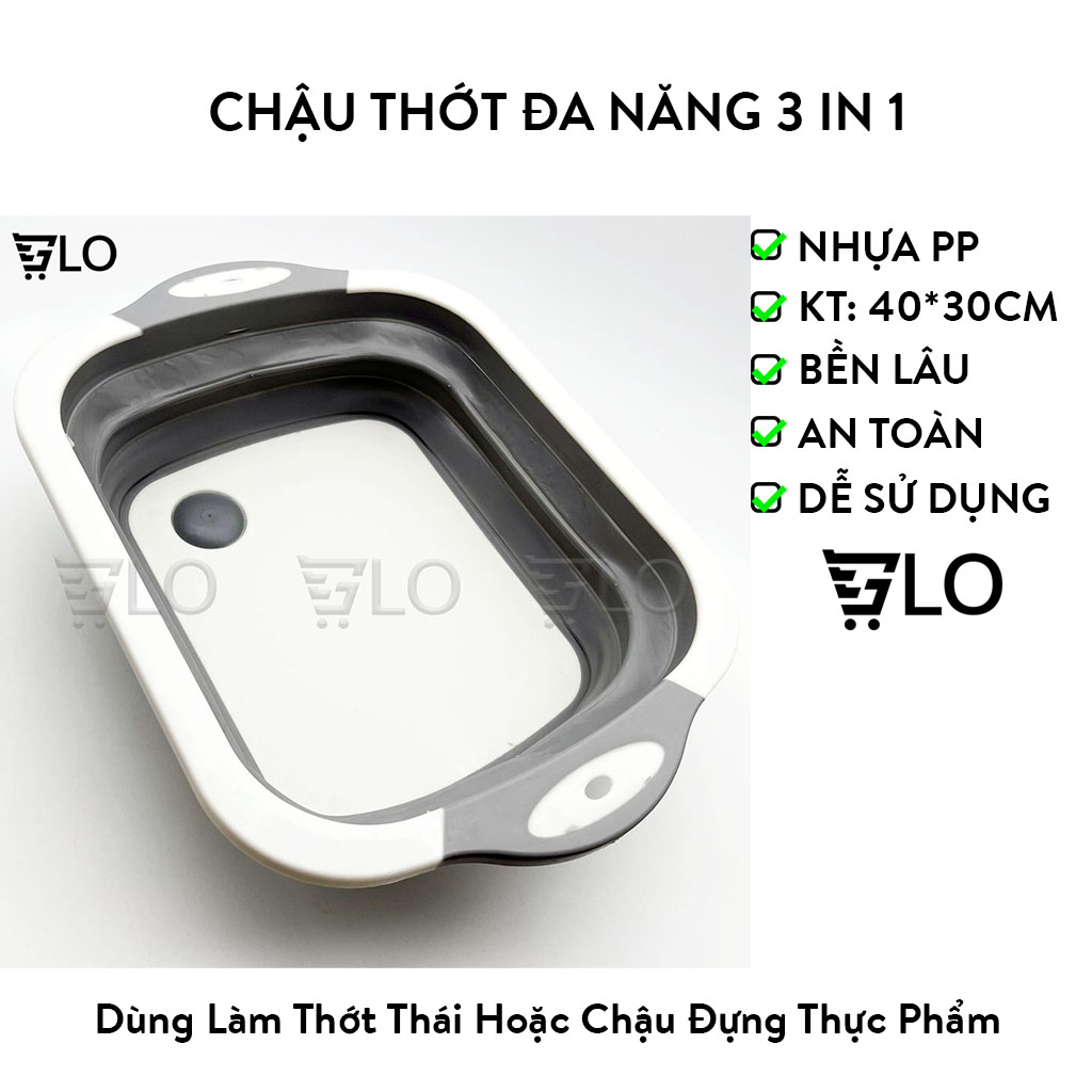Chậu thớt đa năng 3 in 1 tiện dụng