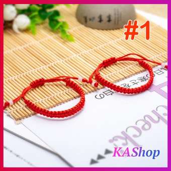 Vòng tay HANDMADE dây đan chỉ đỏ may mắn kiểu trơn - KAShop