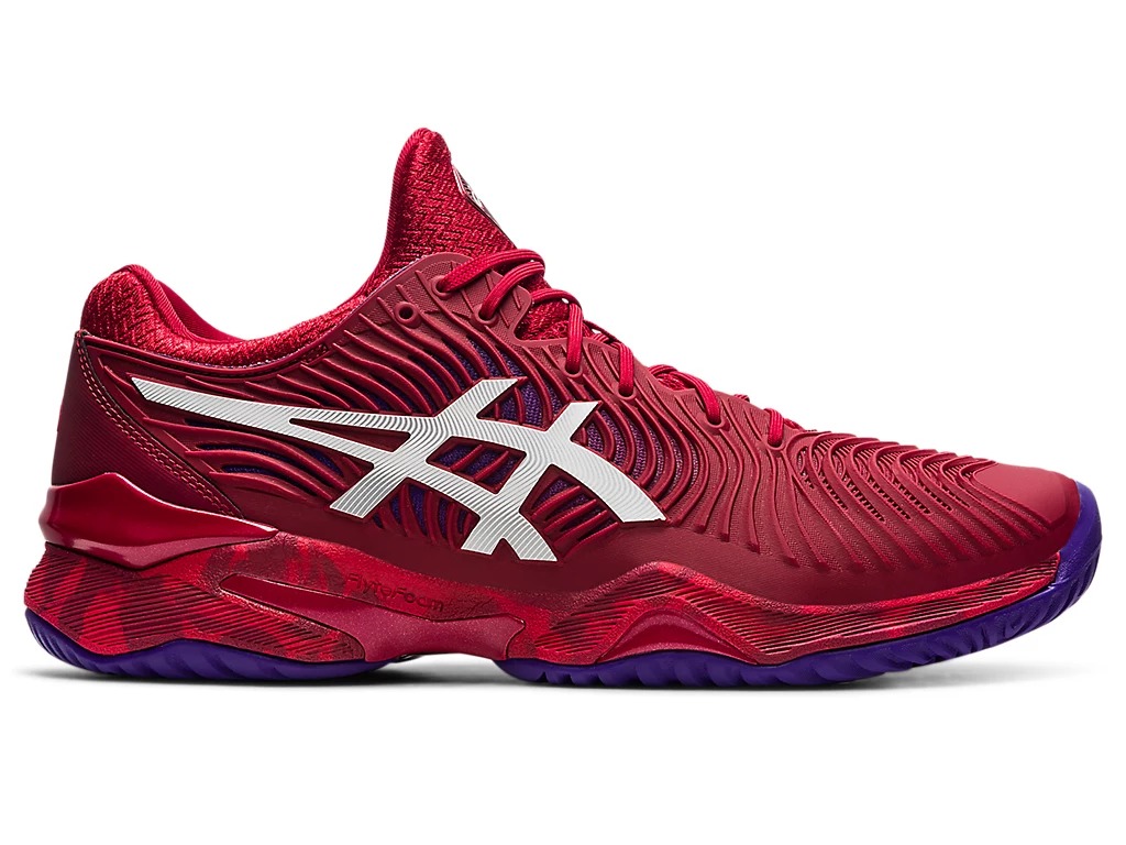 red asics tennis shoes