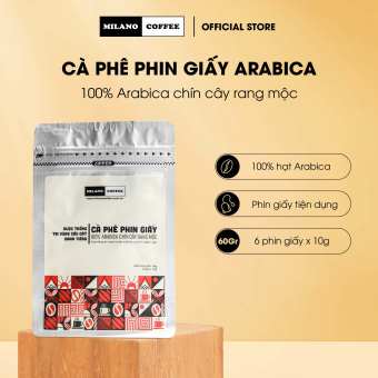Cà phê phin giấy Arabica chín cây rang mộc